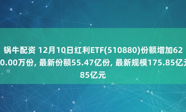 锅牛配资 12月10日红利ETF(510880)份额增加6250.00万份, 最新份额55.47亿份, 最新规模175.85亿元