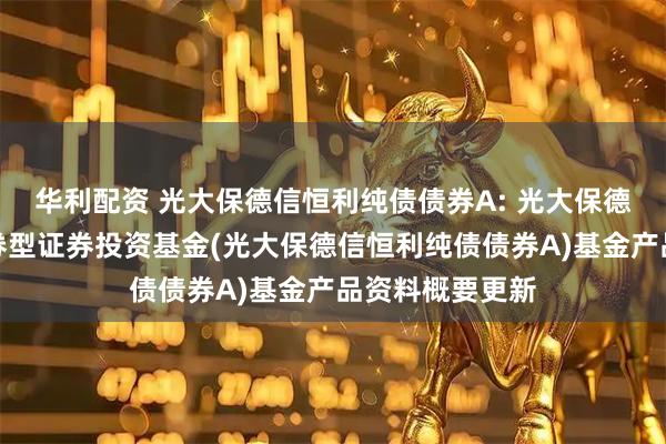 华利配资 光大保德信恒利纯债债券A: 光大保德信恒利纯债债券型证券投资基金(光大保德信恒利纯债债券A)基金产品资料概要更新